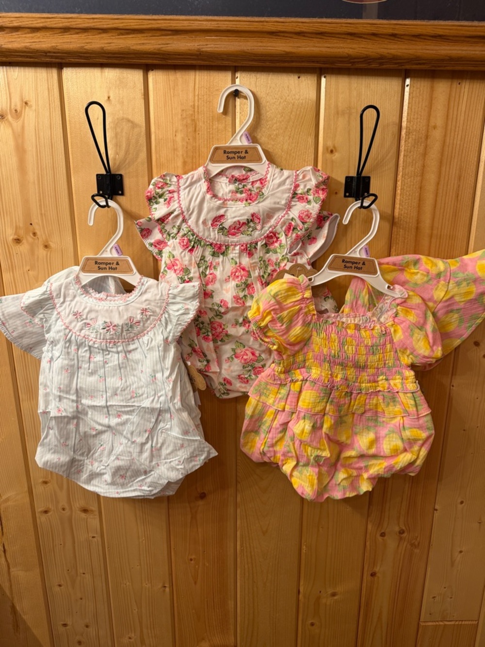 Little Me Baby Girls Floral and Yellow Pink Smocked Matching Set